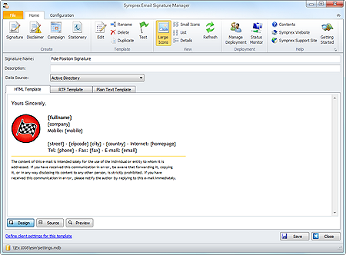 Email Signature Manager is an Outlook email signature and Exchange disclaimer solution to automatically include signatures, disclaimers and other information on all outgoing emails.